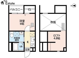 Cynthia沖田町の物件間取画像